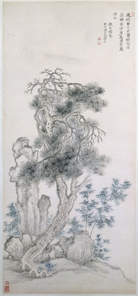 图片[1]-Yun Shouping Pine and Bamboo Map Axis-China Archive